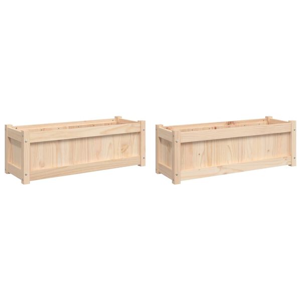 vidaXL Jardini&egrave;res 2 pcs bois de pin massif