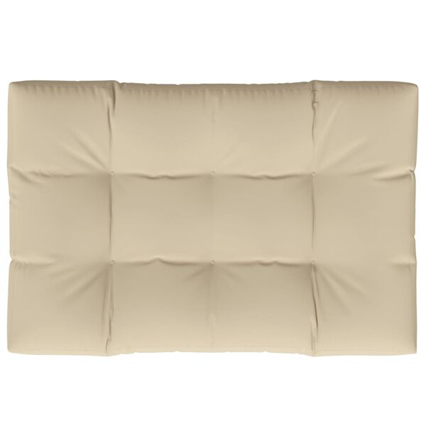 vidaXL Coussin de palette beige 120x80x12 cm tissu