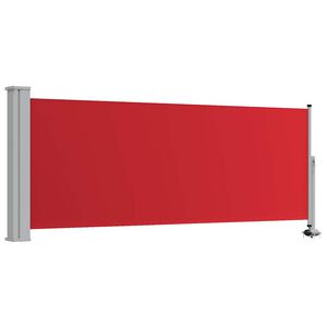 vidaXL Auvent lat&eacute;ral r&eacute;tractable de patio 100x300 cm Rouge