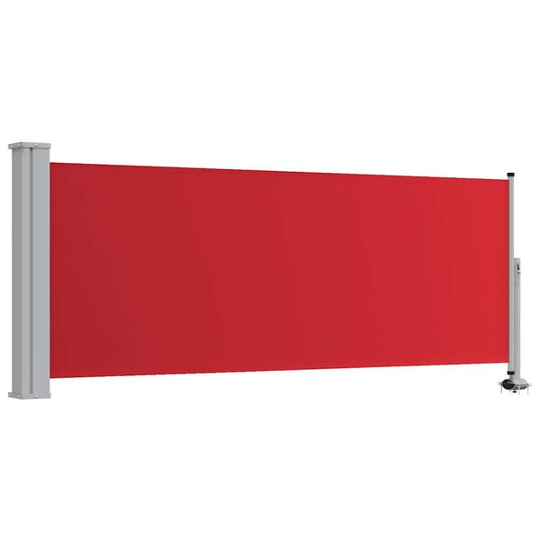 vidaXL Auvent lat&eacute;ral r&eacute;tractable de patio 100x300 cm Rouge