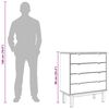 vidaXL Commode OTTA Marron et blanc 76,5x39,5x90 cm Bois de pin massif