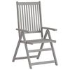 vidaXL Chaises inclinables de jardin lot de 2 Gris Bois solide acacia