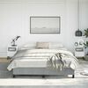 vidaXL Cadre de lit sans matelas gris clair tissu