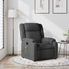 vidaXL Fauteuil de massage inclinable gris foncé tissu