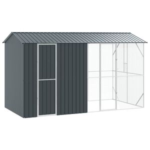 vidaXL Cage pour oiseaux Anthracite 430 x 208 x 247 cm Acier galvanis&eacute;