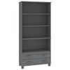vidaXL Buffet HAMAR Bois massif de pin Gris foncé