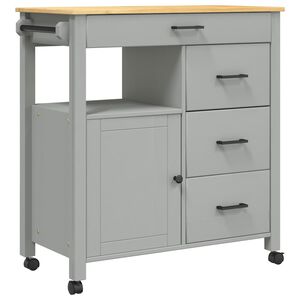 vidaXL Chariot de cuisine MONZA 84x40x88,5 cm bois massif de pin