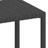 vidaXL Chaises longues lot de 2 avec table r&eacute;sine tress&eacute;e noir