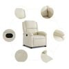vidaXL Fauteuil inclinable crème similicuir