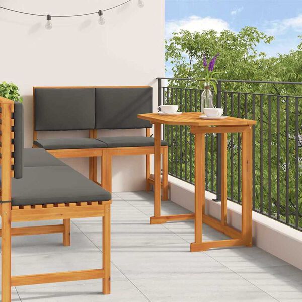 vidaXL Ensemble bistro de jardin 5 pcs Marron Bois d'Acacia Massif