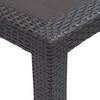 vidaXL Table de jardin Marron 220x90x72 cm Plastique Aspect de rotin
