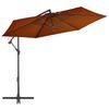 vidaXL Parasol de jardin en porte-&agrave;-faux avec m&acirc;t en aluminium