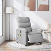 vidaXL Fauteuil inclinable de massage électrique gris clair tissu