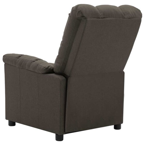 vidaXL Fauteuil &eacute;lectrique de massage taupe tissu