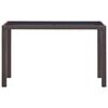 vidaXL Table de jardin Marron 123x60x74 cm R&eacute;sine tress&eacute;e