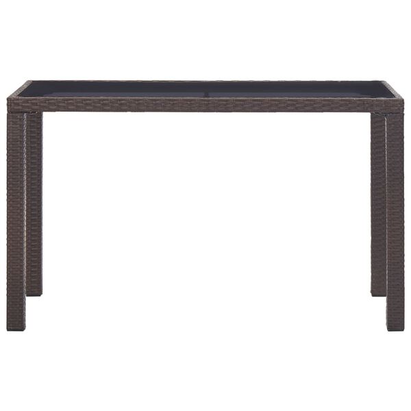vidaXL Table de jardin Marron 123x60x74 cm R&eacute;sine tress&eacute;e