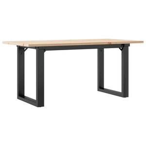 vidaXL Table basse cadre en O 90x40x45 cm bois de pin massif et acier