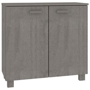 vidaXL Buffet HAMAR Gris clair 85x35x80 cm Bois massif de pin