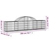 vidaXL Panier de gabions arqu&eacute; 200x30x40/60 cm Fer galvanis&eacute;