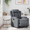 vidaXL Fauteuil inclinable de massage électrique gris similicuir
