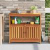 vidaXL Table console de jardin 80x35x75 cm bois massif d'acacia
