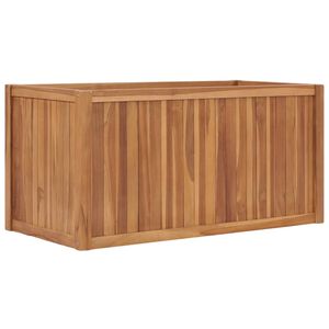 vidaXL Lit sur&eacute;lev&eacute; 100x50x50 cm Bois de teck solide
