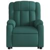 vidaXL Fauteuil inclinable de massage vert fonc&eacute; tissu