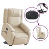 vidaXL Fauteuil inclinable de massage crème tissu