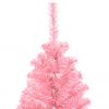 vidaXL Sapin de No&euml;l artificiel avec support rose 150 cm PVC