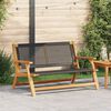 vidaXL Mobilier de jardin Noir 122 x 78 x 73cm Bois d'acacia massif