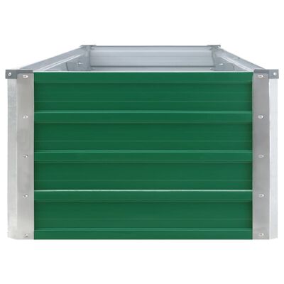 vidaXL Lit surélevé de jardin Acier galvanisé 320x40x45 cm Vert