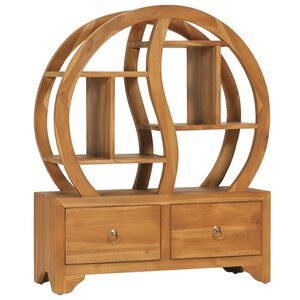 vidaXL Armoire avec étagère Yin Yang 68x26x83 cm Bois de teck massif