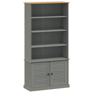 vidaXL Biblioth&egrave;que VIGO gris 85x35x170 cm bois massif de pin