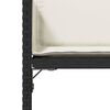 vidaXL Chaises de jardin lot de 4 avec coussins noir r&eacute;sine tress&eacute;e