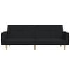 vidaXL Canapé-lit à 2 places noir tissu