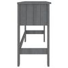 vidaXL Bureau HAMAR Gris fonc&eacute; 110x40x75 cm Bois massif de pin