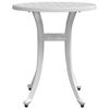 vidaXL Table de jardin blanc Ø48x53 cm aluminium coulé