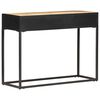 vidaXL Table console 100x35x75 cm Bois de manguier et canne naturelle