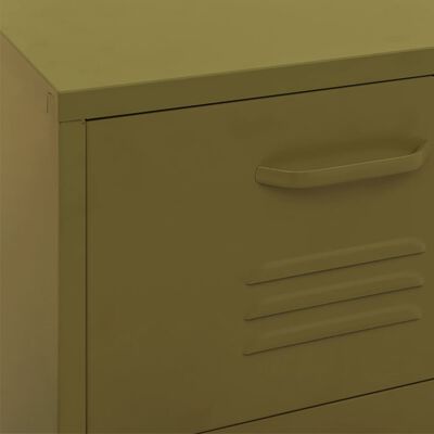 vidaXL Armoire de rangement Vert olive 42,5x35x101,5 cm Acier