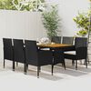 vidaXL Mobilier &agrave; d&icirc;ner d'ext&eacute;rieur 7 pcs R&eacute;sine tress&eacute;e Noir