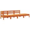 vidaXL Canap&eacute; de jardin 4 places cire marron bois de pin massif