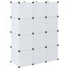 vidaXL Armoire modulaire 9 compartiments 109x36,5x143 cm blanc