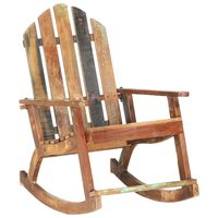 vidaXL Chaise à bascule de jardin Bois de récupération solide