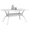 vidaXL Table de jardin blanc 150x90x72 cm aluminium coul&eacute;