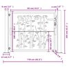vidaXL Portail de jardin Anthracite 100x100 cm Acier Design Bambou
