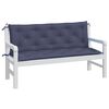 vidaXL Coussins de banc de jardin lot de 2 bleu marine 150x50x7 cm