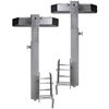 Set de 2 supports &agrave; barre inclinable 63 - 88 cm pour remorque &agrave; bateau