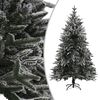 vidaXL Arbre de No&euml;l artificiel pr&eacute;-&eacute;clair&eacute;/flocons de neige PVC PE