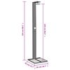 vidaXL Douche d'ext&eacute;rieur noir 50x55x224 cm r&eacute;sine tress&eacute;e bois acacia