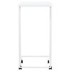 vidaXL Table d'appoint avec roues Blanc 40x30x63,5cm Bois d'ingénierie